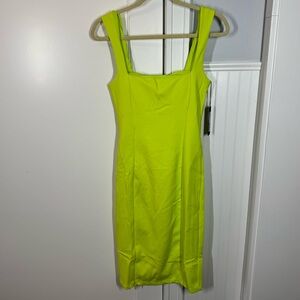 Ta3 Acid Squarey Pencil Midi Dress size Large Regular / Long slimming snatching